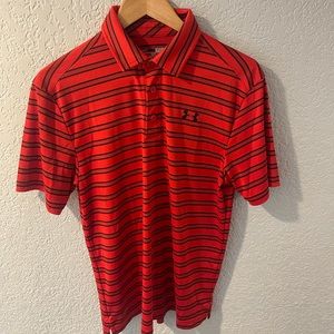 Under Amour Polo Red/Black strips